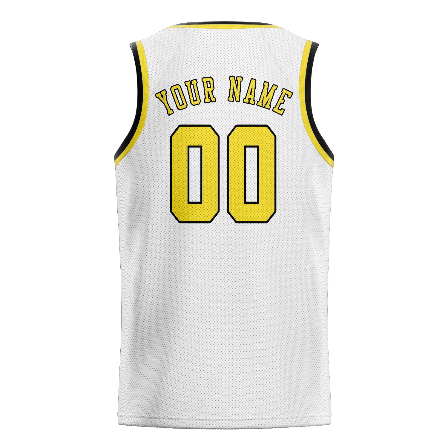 Benutzerdefiniertes Professionelles Weiß Blassgelb Basketballtrikot