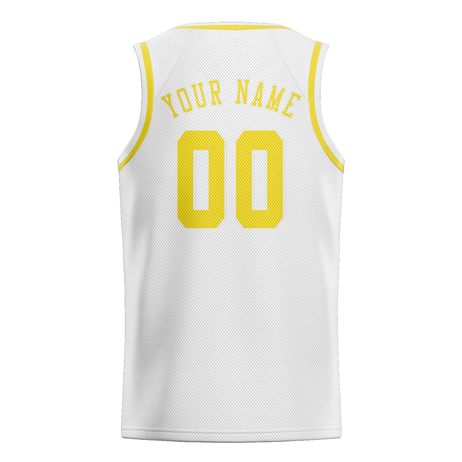 Benutzerdefiniertes Professionelles Weiß Blassgelb Basketballtrikot
