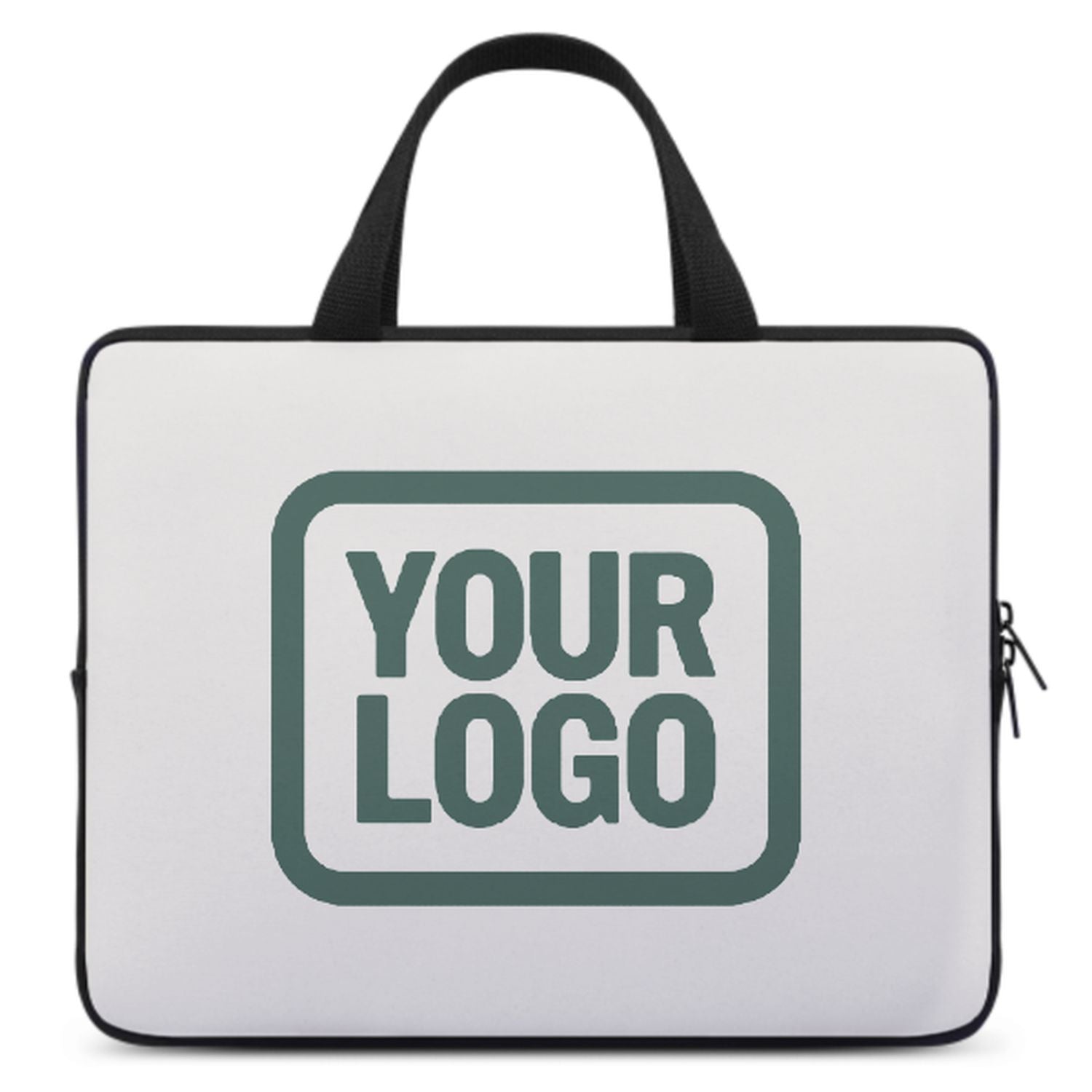 Maßgeschneidertes Weiß Blue Green Laptop Tasche
