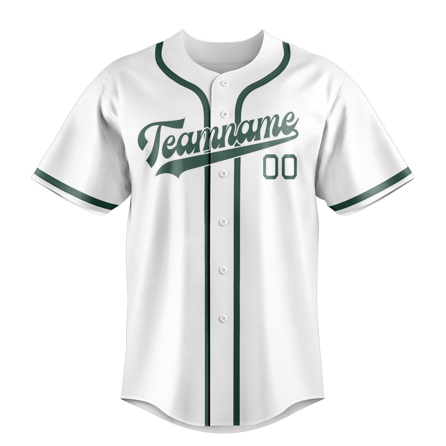 Maglia da baseball professionale personalizzata bianca e verde acqua
