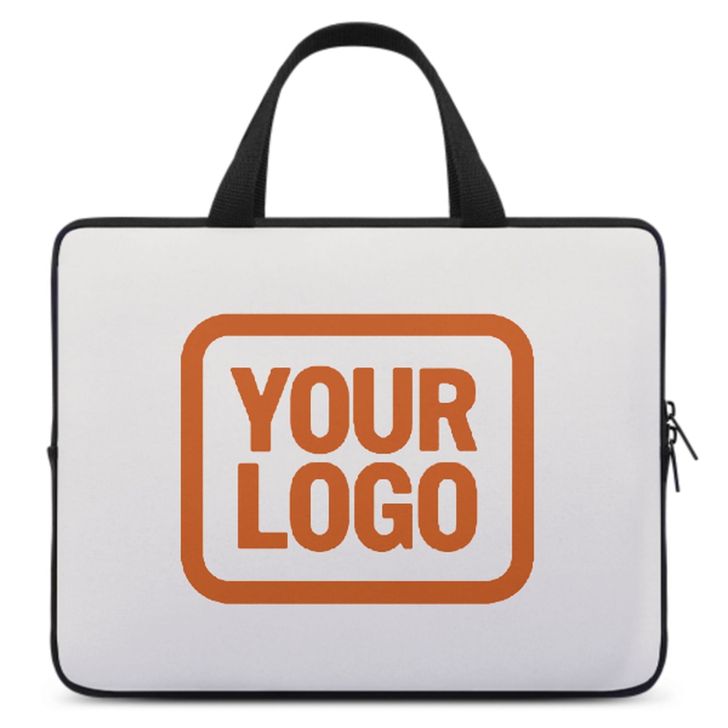 Maßgeschneidertes Weiß Orange Laptop Tasche