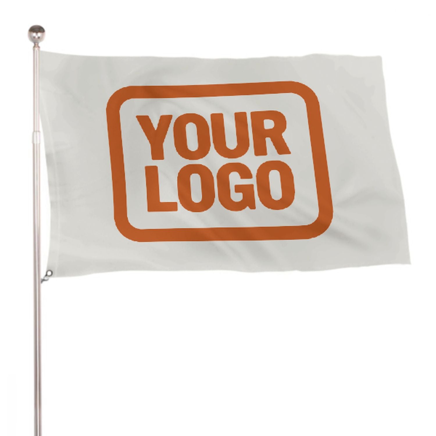 Maßgeschneidertes Weiß Orange Flagge