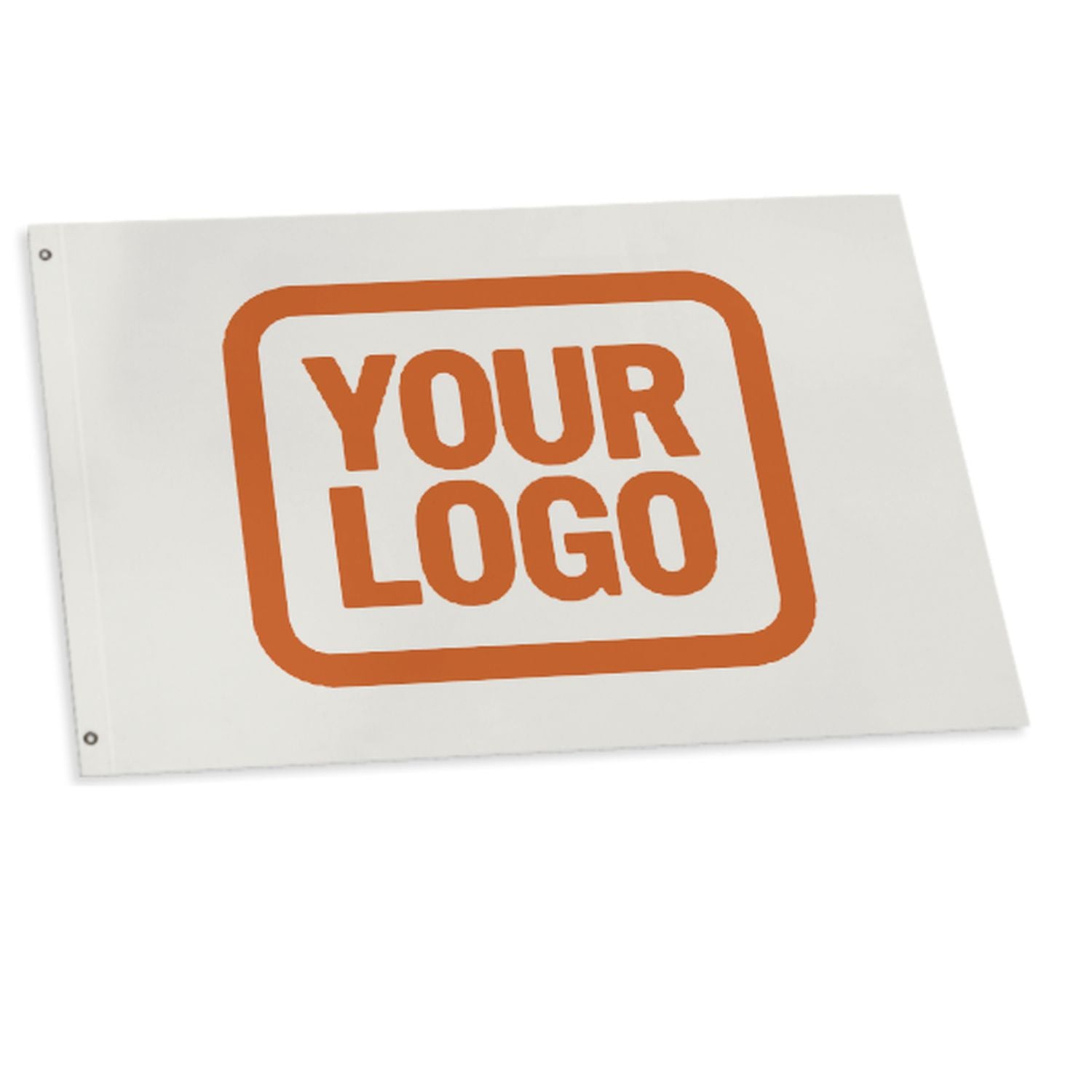 Maßgeschneidertes Weiß Orange Flagge