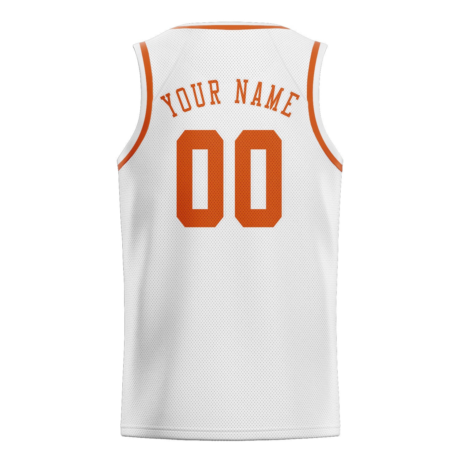 Benutzerdefiniertes Professionelles Weiß Orange Basketballtrikot