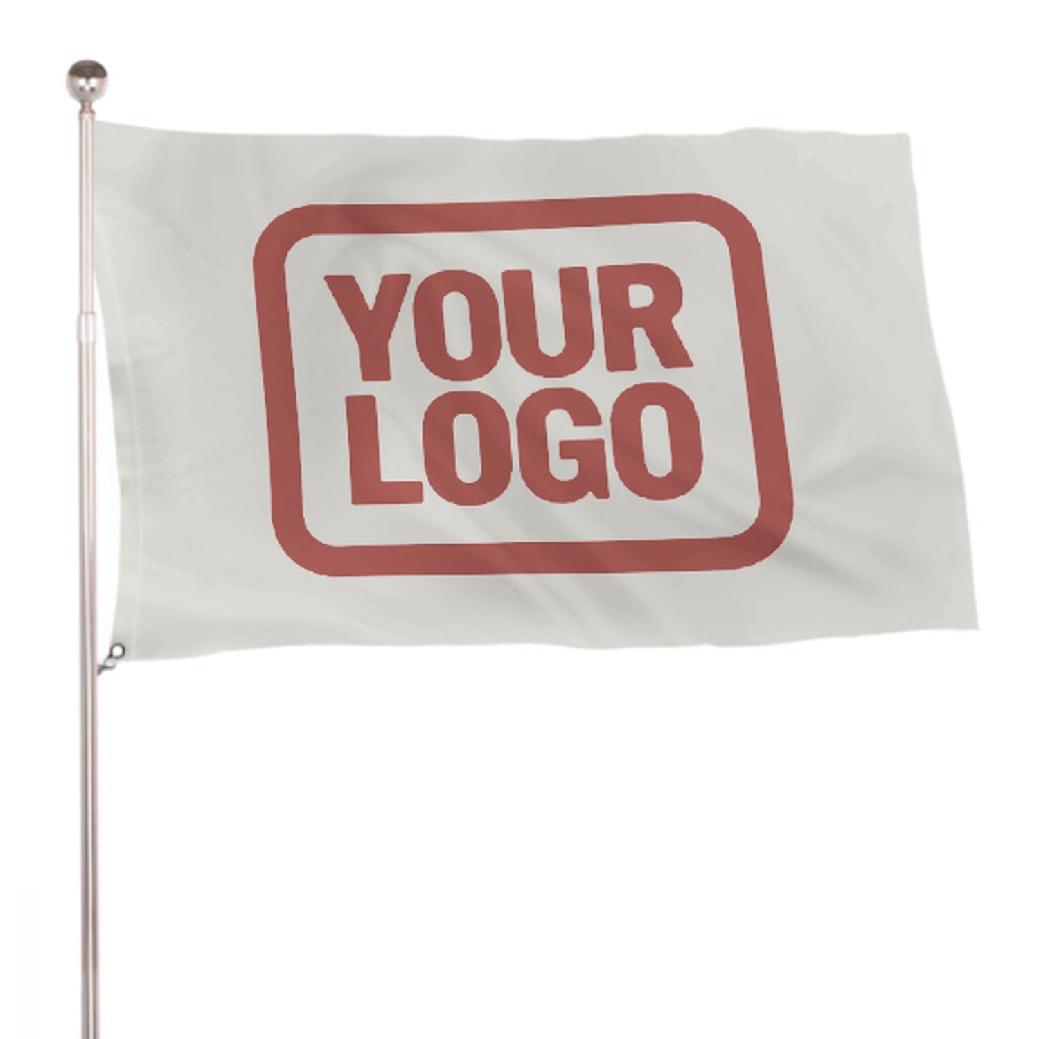 Maßgeschneidertes Weiß Kupferrose Flagge