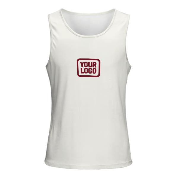 Maßgeschneidertes Weiß Karmesinrot Herren Tanktop
