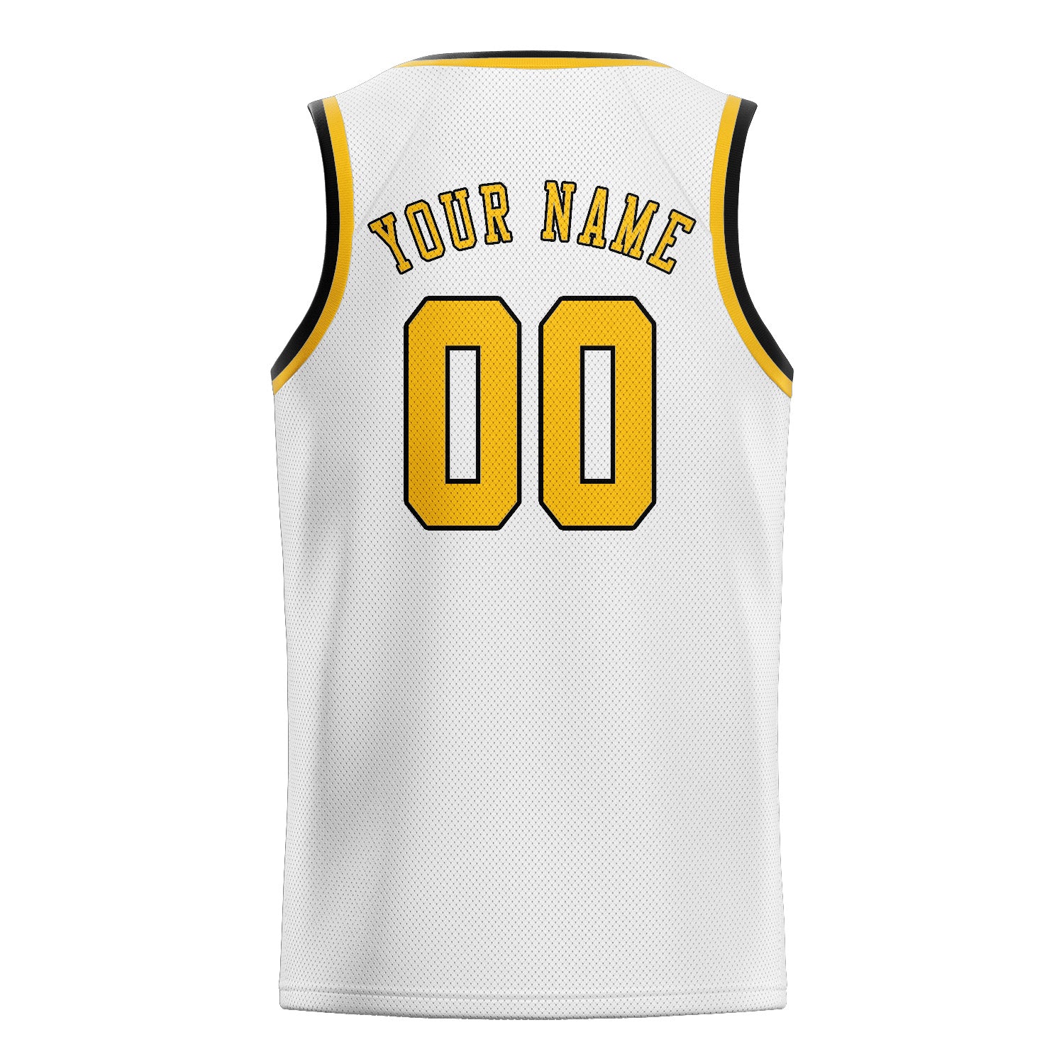 Benutzerdefiniertes Professionelles Weiß Gold Basketballtrikot