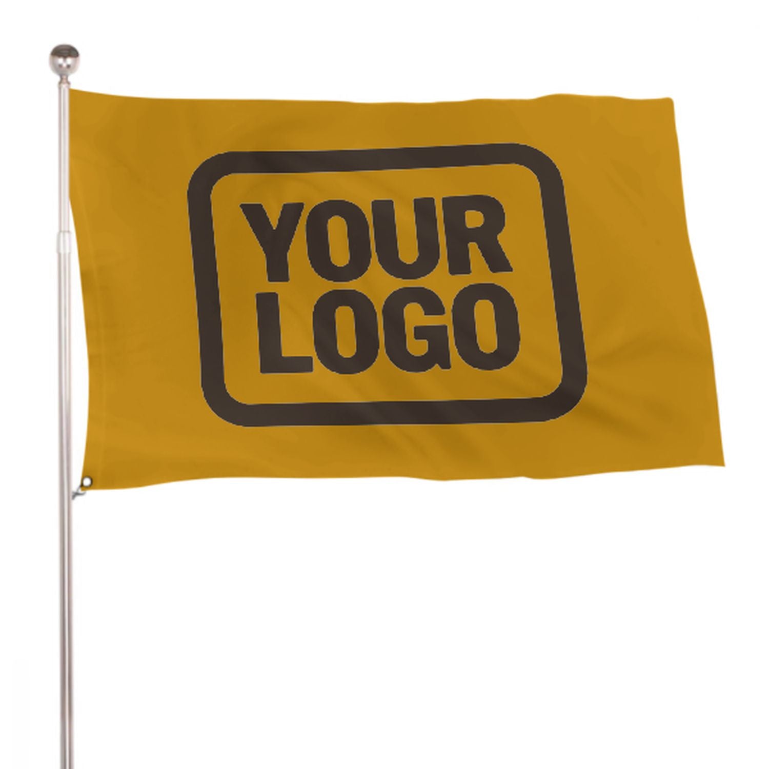 Maßgeschneidertes Gelb Braun Flagge