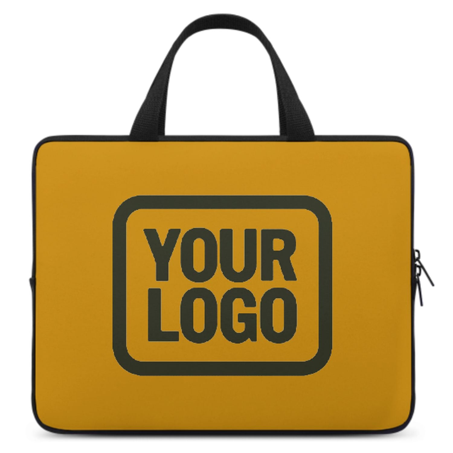 Borsa per laptop personalizzata color giallo oliva