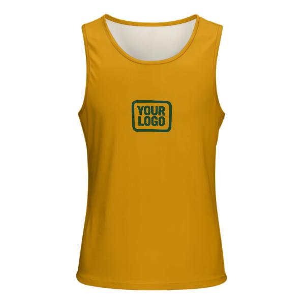 Maßgeschneidertes Gelb Moosgrün Herren Tanktop