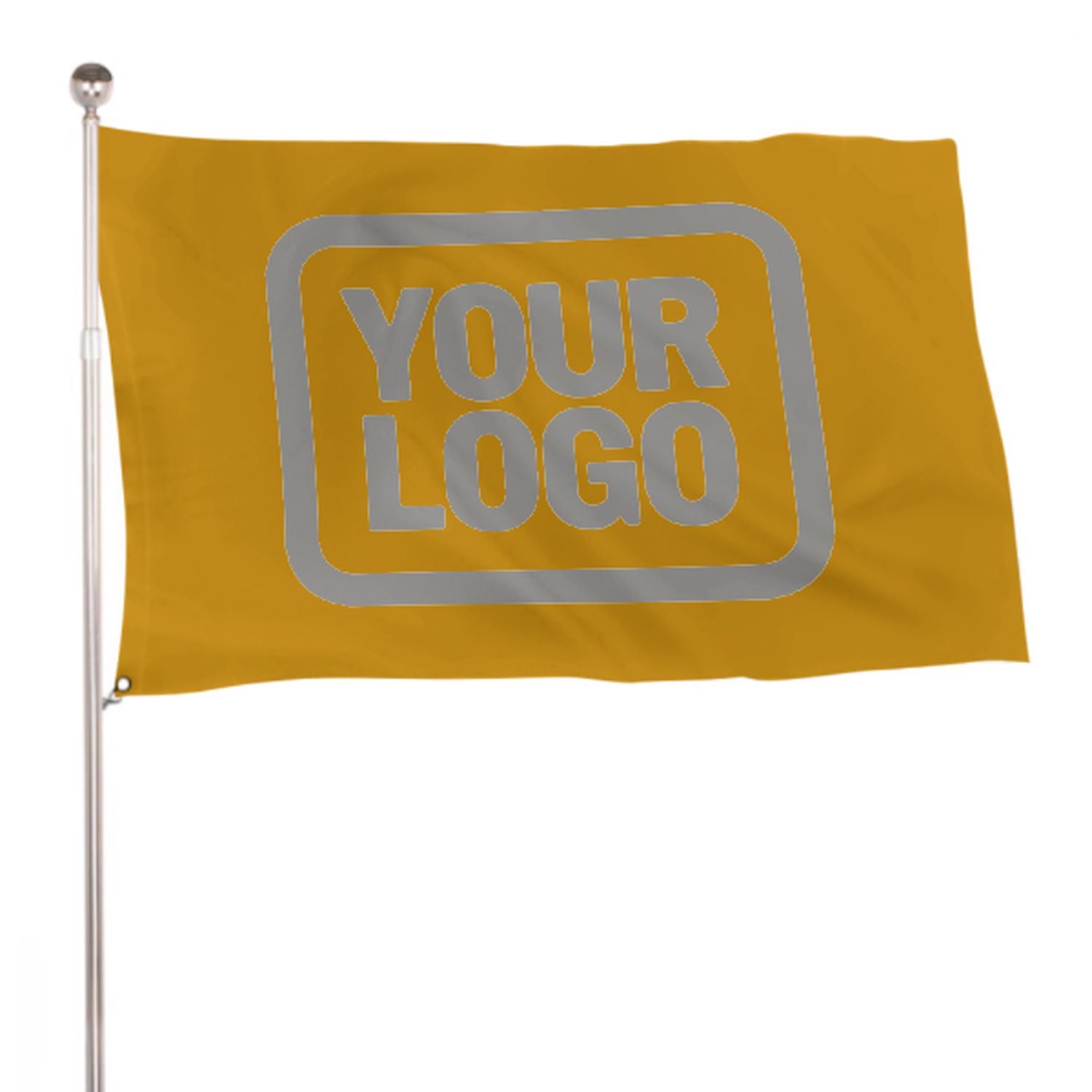 Maßgeschneidertes Gelb Grau Flagge