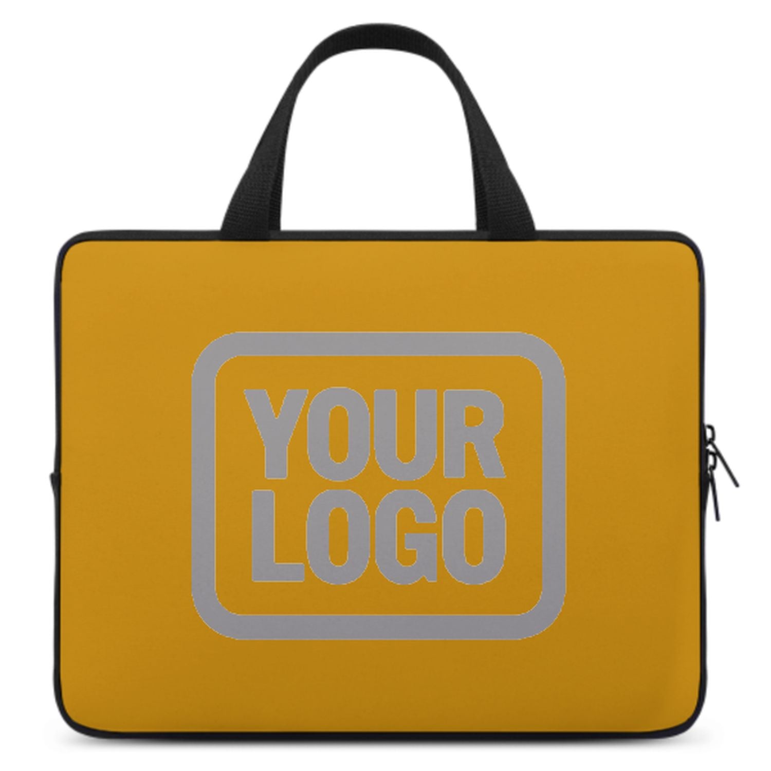 Borsa per laptop personalizzata gialla e grigia