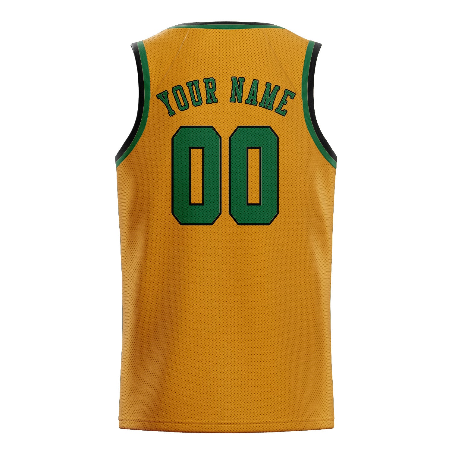Benutzerdefiniertes Professionelles Gelb Moosgrün Basketballtrikot