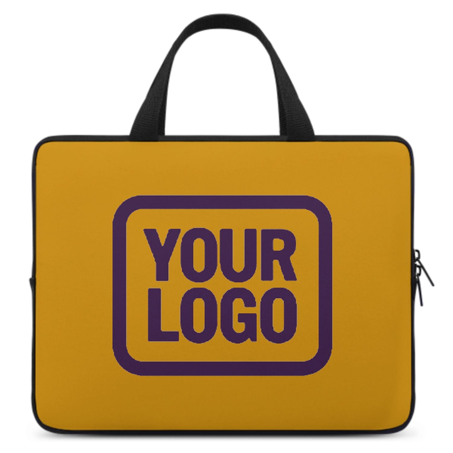 Borsa per laptop personalizzata gialla e viola