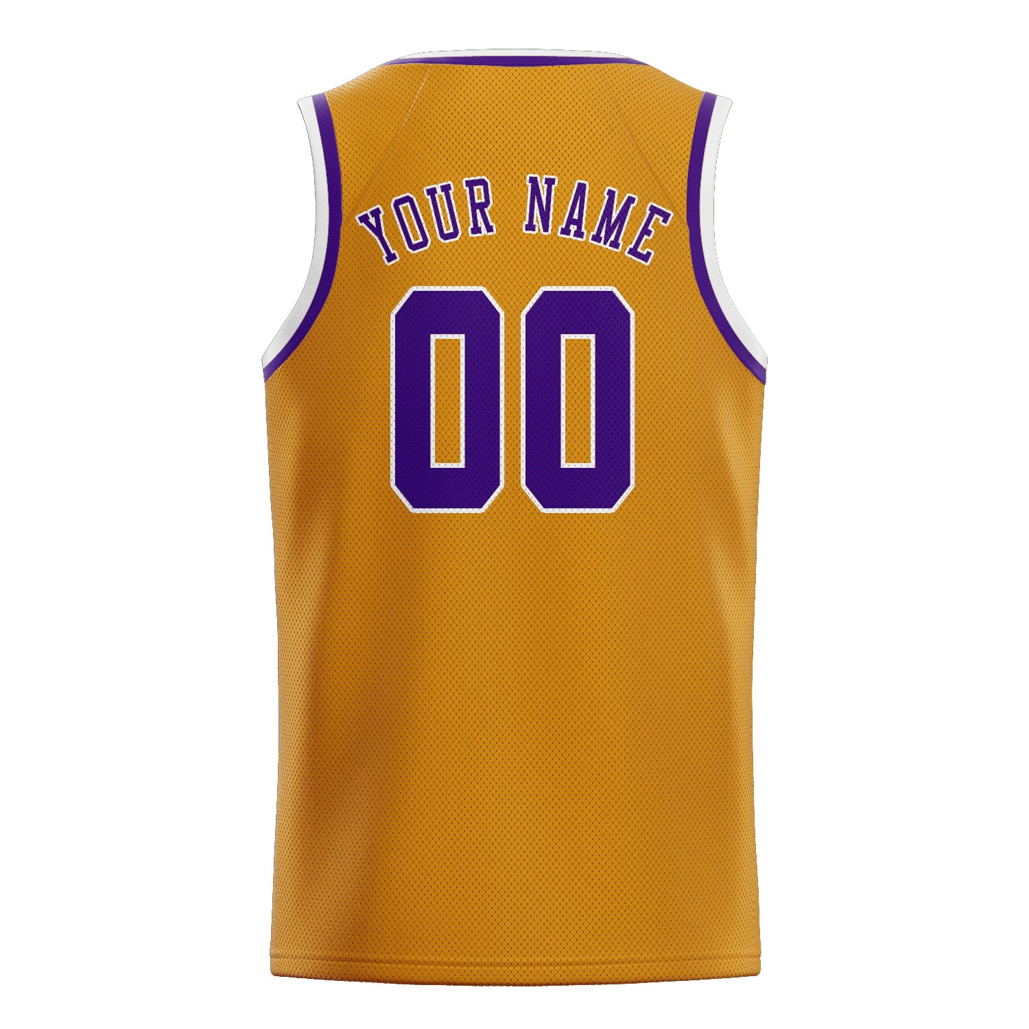 Benutzerdefiniertes Professionelles Gelb Lila Basketballtrikot