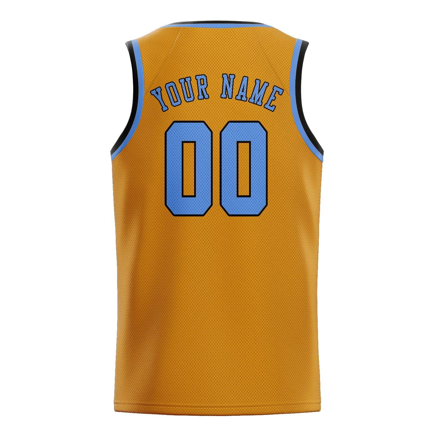 Benutzerdefiniertes Professionelles Gelb Hellblau Basketballtrikot