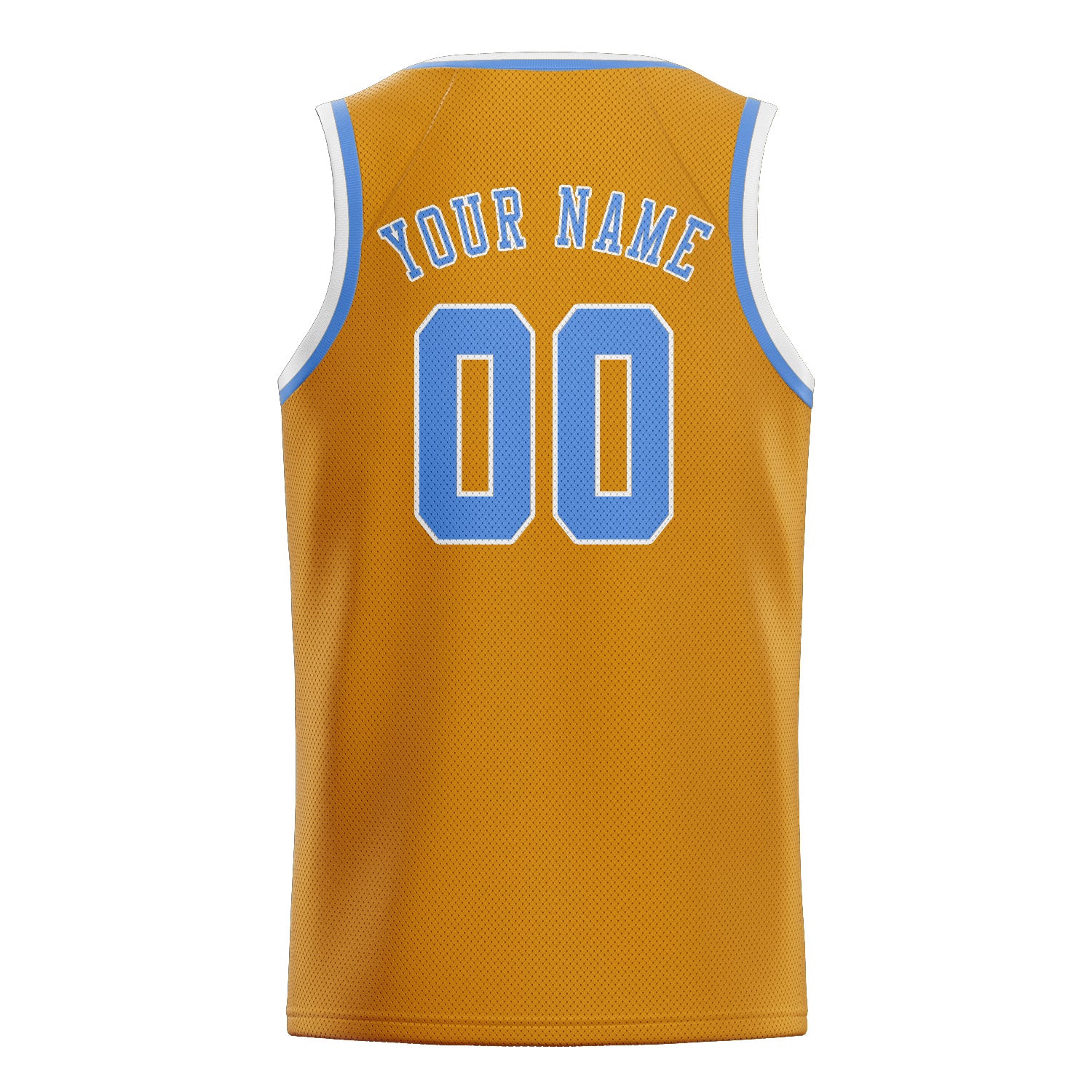 Benutzerdefiniertes Professionelles Gelb Hellblau Basketballtrikot