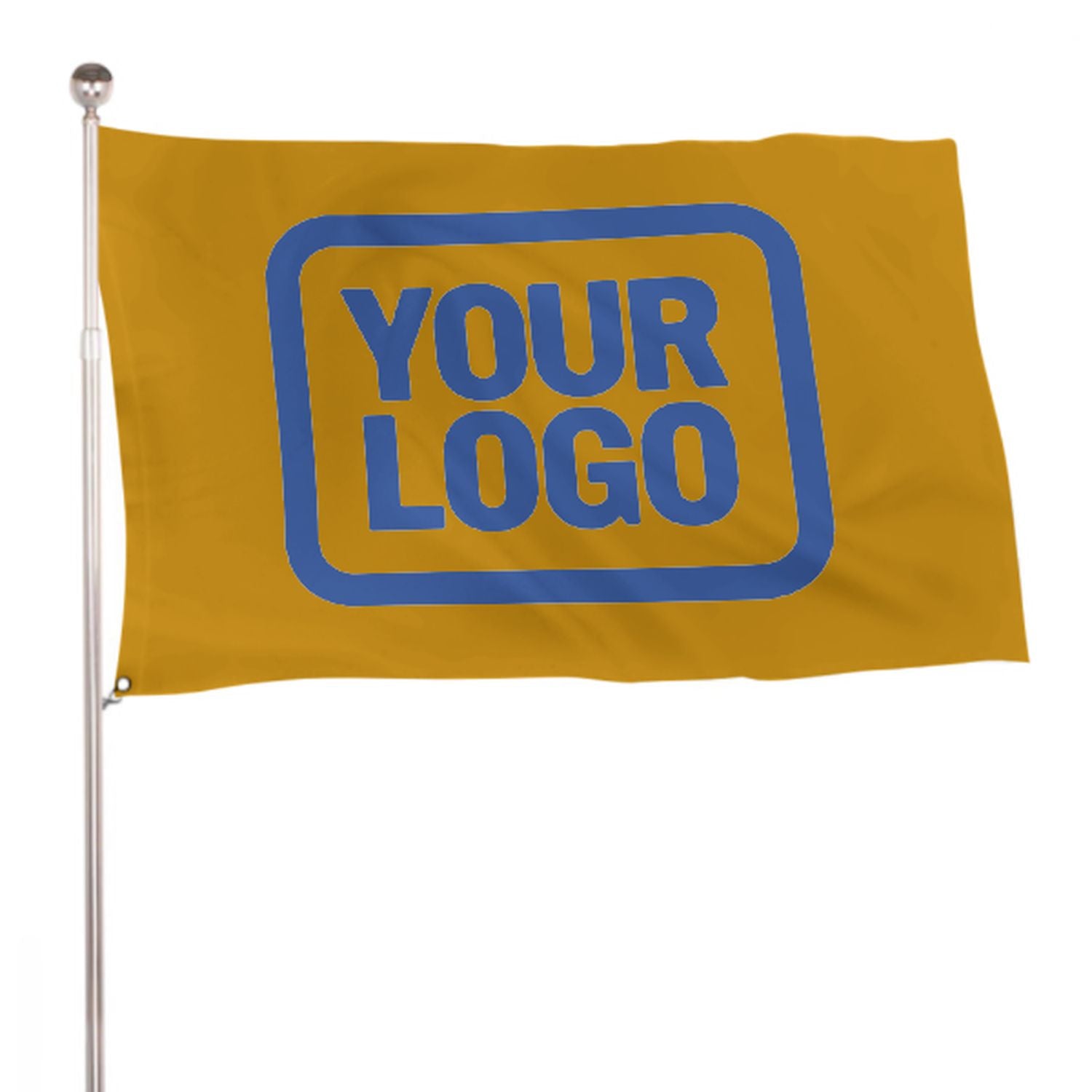 Maßgeschneidertes Gelb Himmelblau Flagge