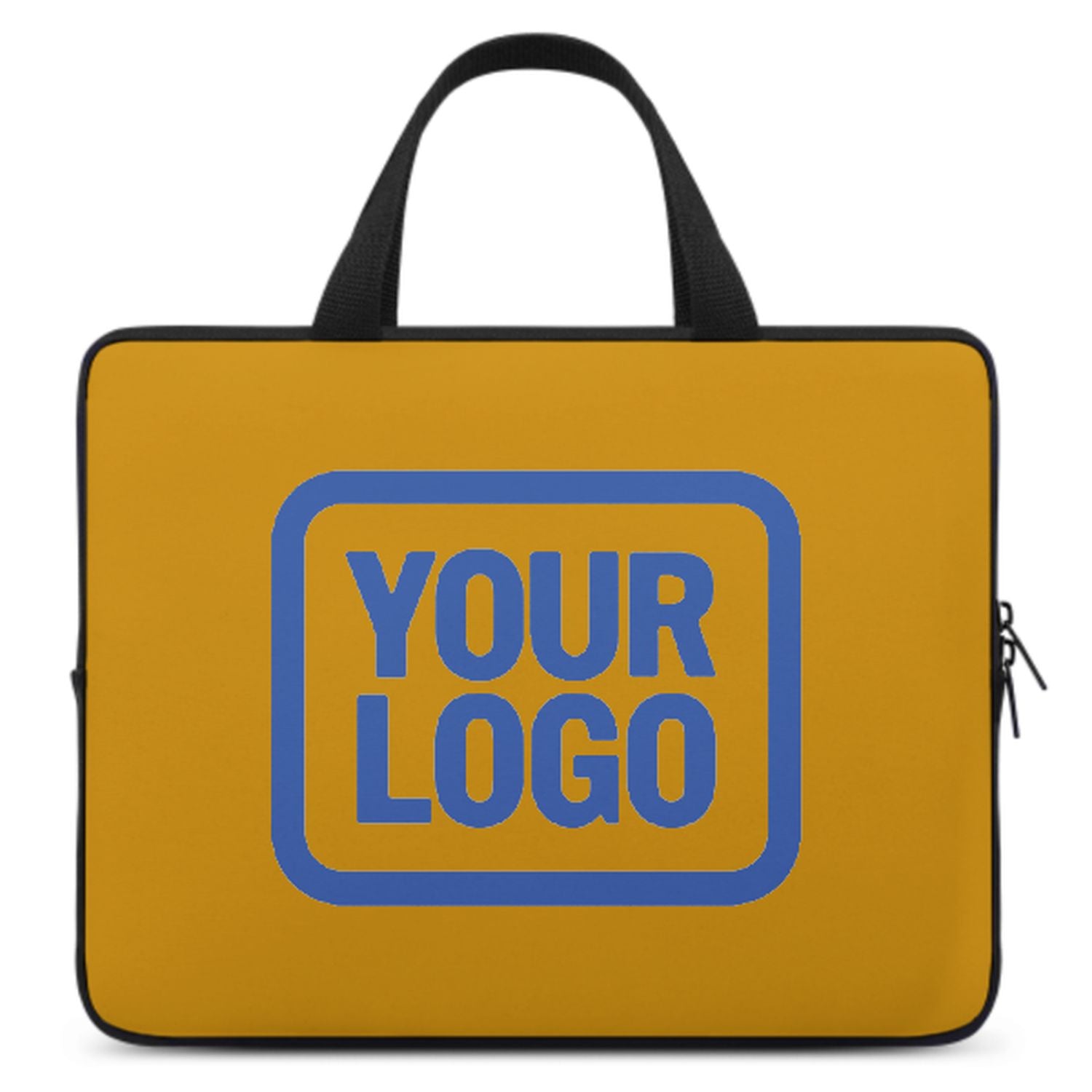 Borsa per laptop personalizzata gialla e azzurra