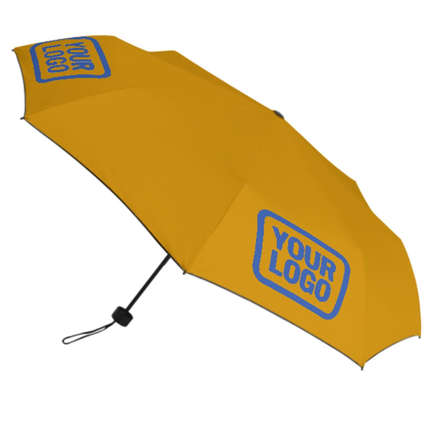 Maßgeschneidertes Gelb Himmelblau Automatik-Regenschirm