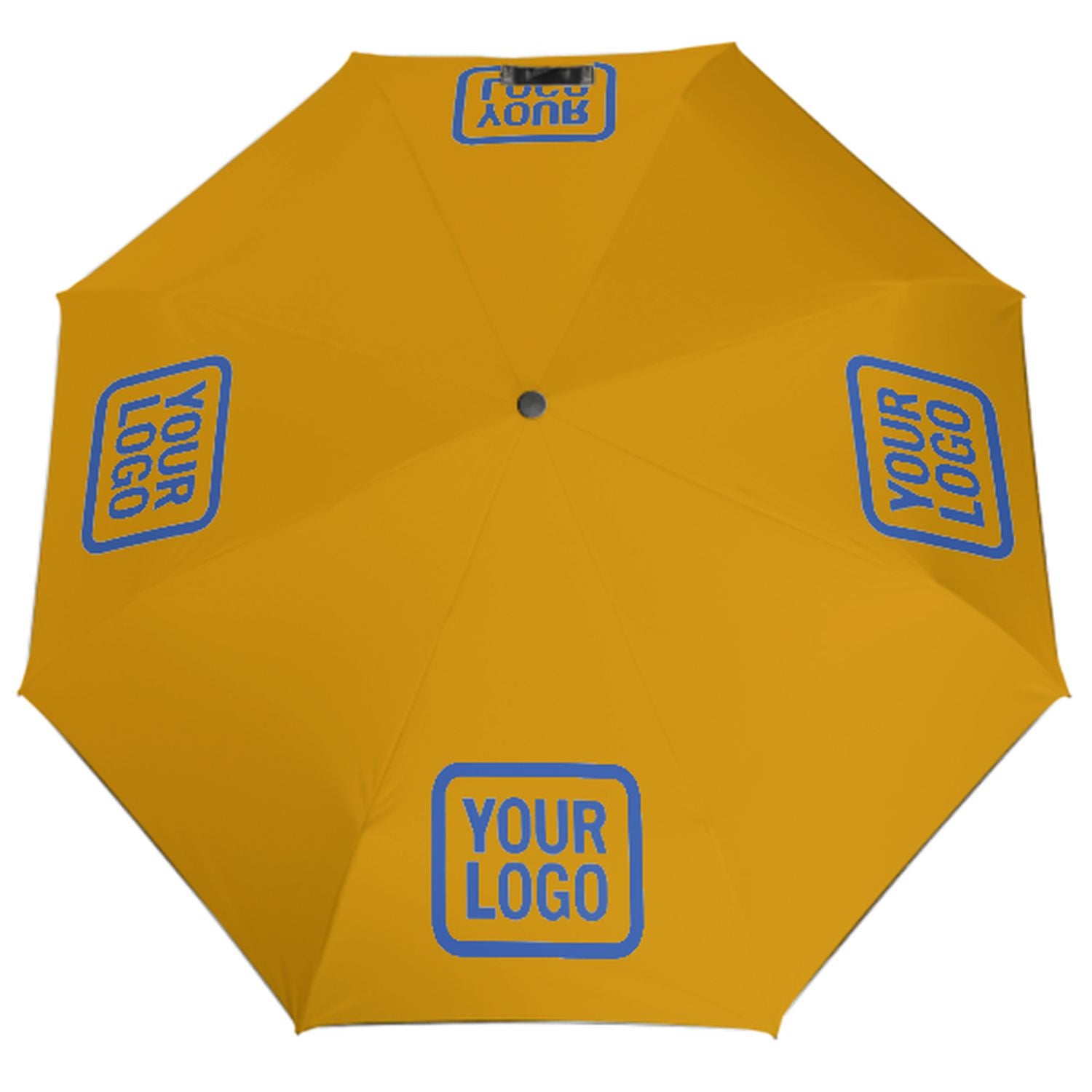 Maßgeschneidertes Gelb Himmelblau Automatik-Regenschirm