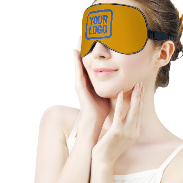 Maßgeschneidertes Gelb Himmelblau Schlafmaske