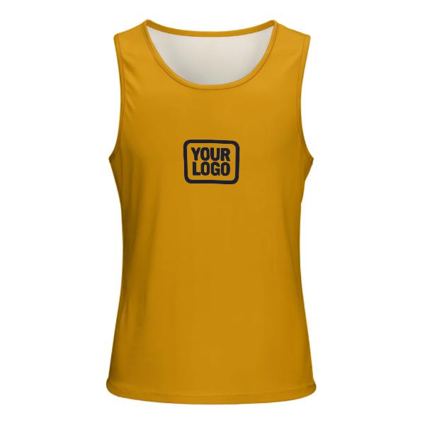Maßgeschneidertes Gelb Stahlblau Herren Tanktop