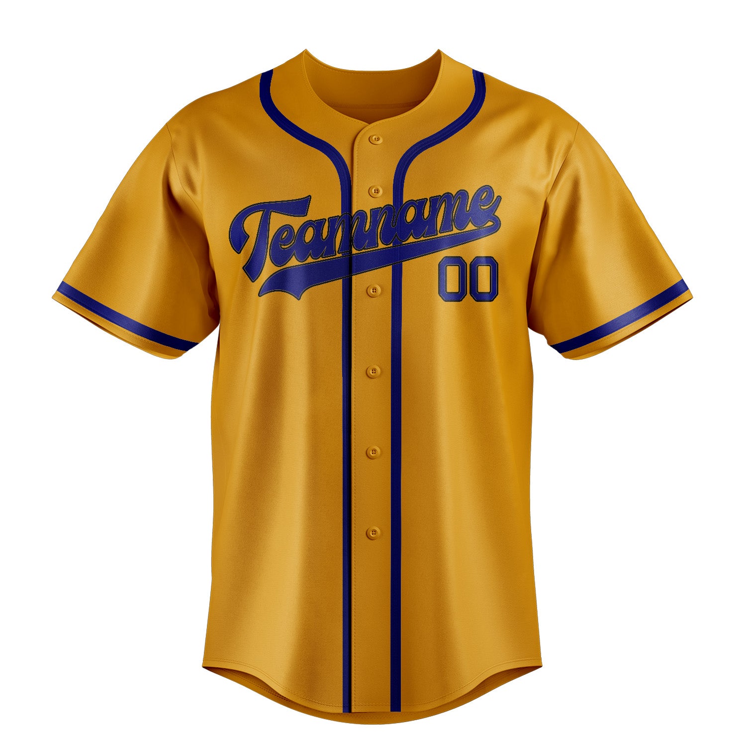 Benutzerdefiniertes Professionelles Gelb Himmelblau Baseballtrikot
