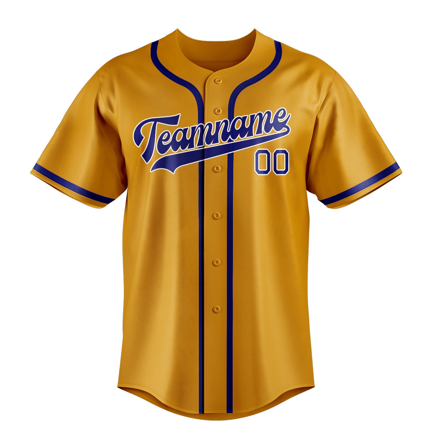 Benutzerdefiniertes Professionelles Gelb Himmelblau Baseballtrikot