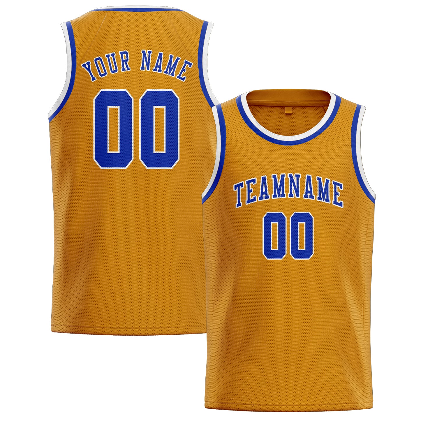Benutzerdefiniertes Professionelles Gelb Himmelblau Basketballtrikot