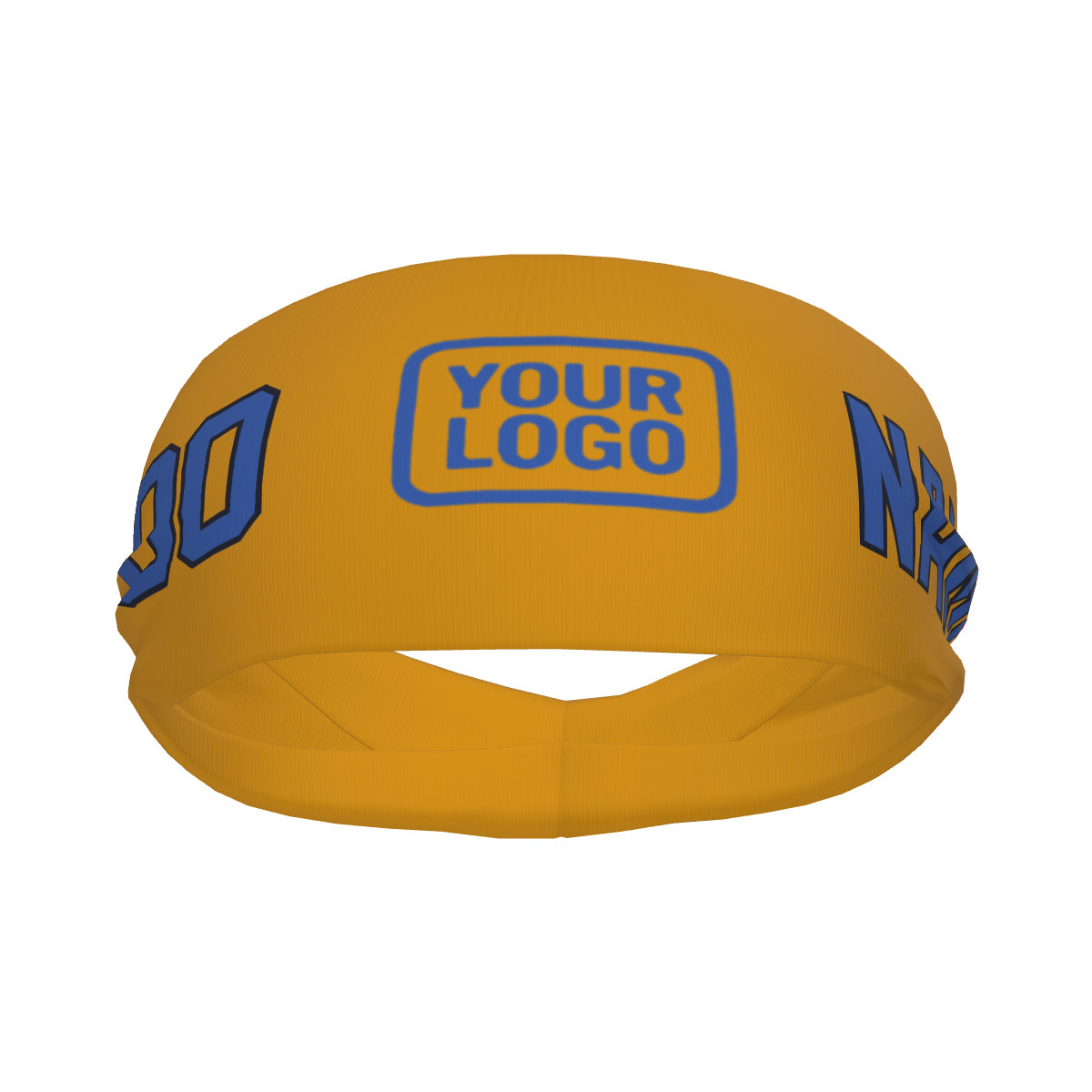 Maßgeschneidertes Gelb Himmelblau Sport Stirnband