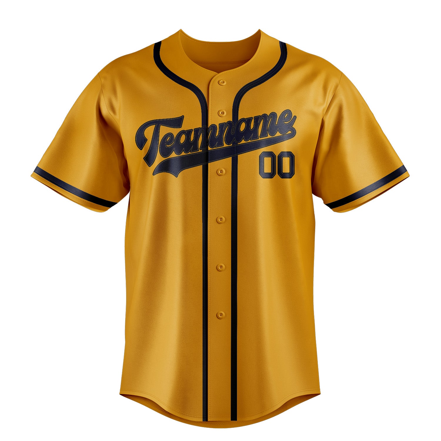 Benutzerdefiniertes Professionelles Gelb Stahlblau Baseballtrikot