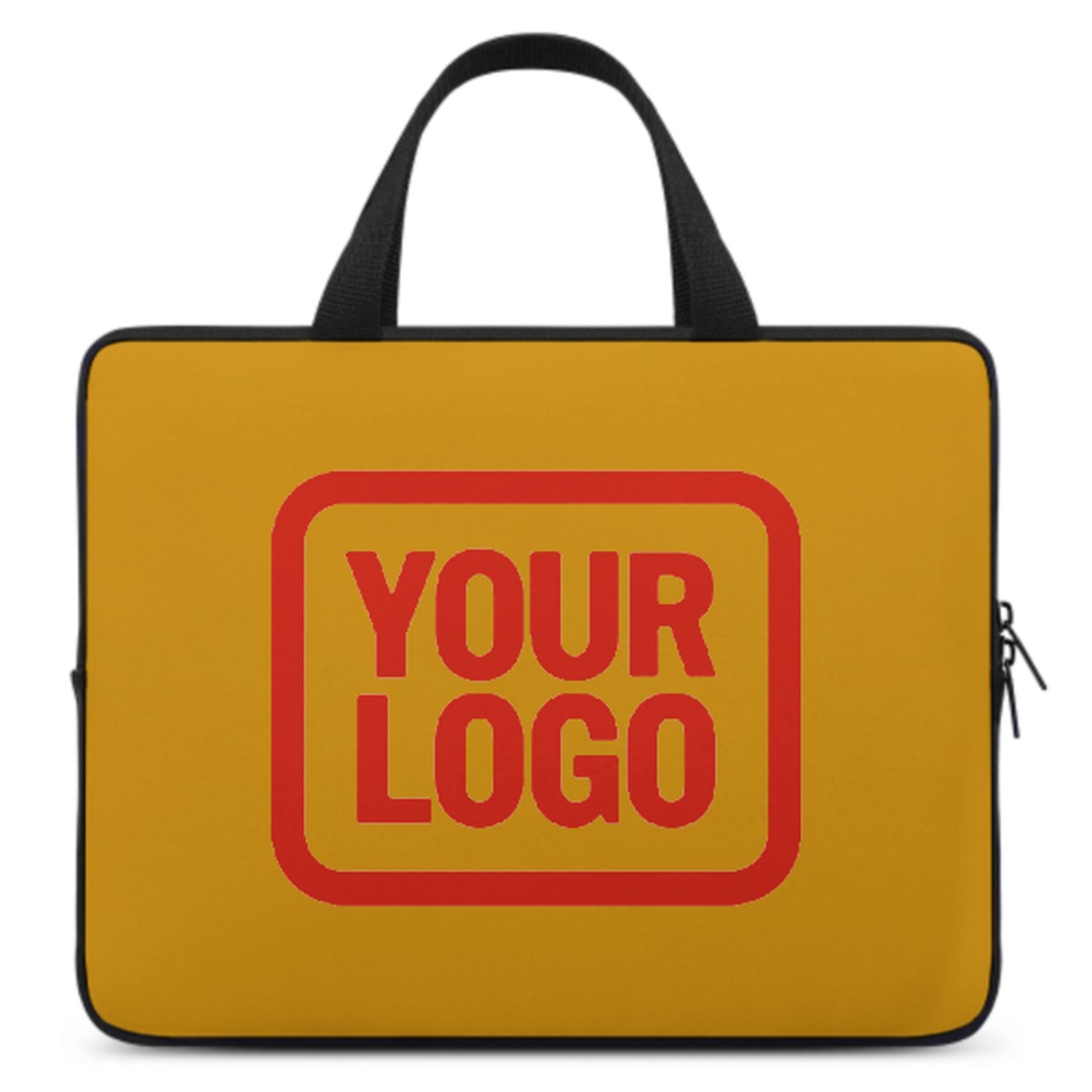 Borsa per laptop personalizzata gialla, arancione e rossa