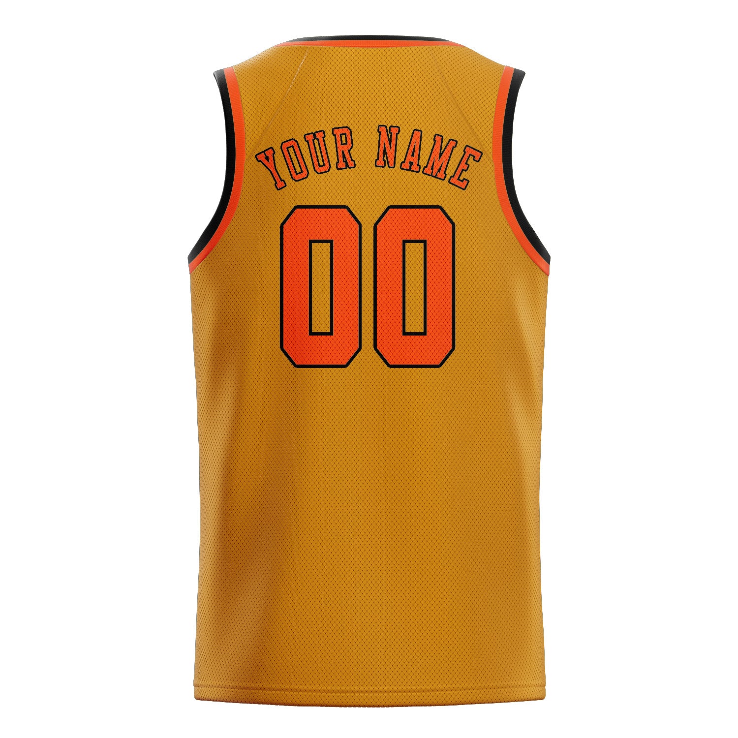 Benutzerdefiniertes Professionelles Gelb Orangerot Basketballtrikot