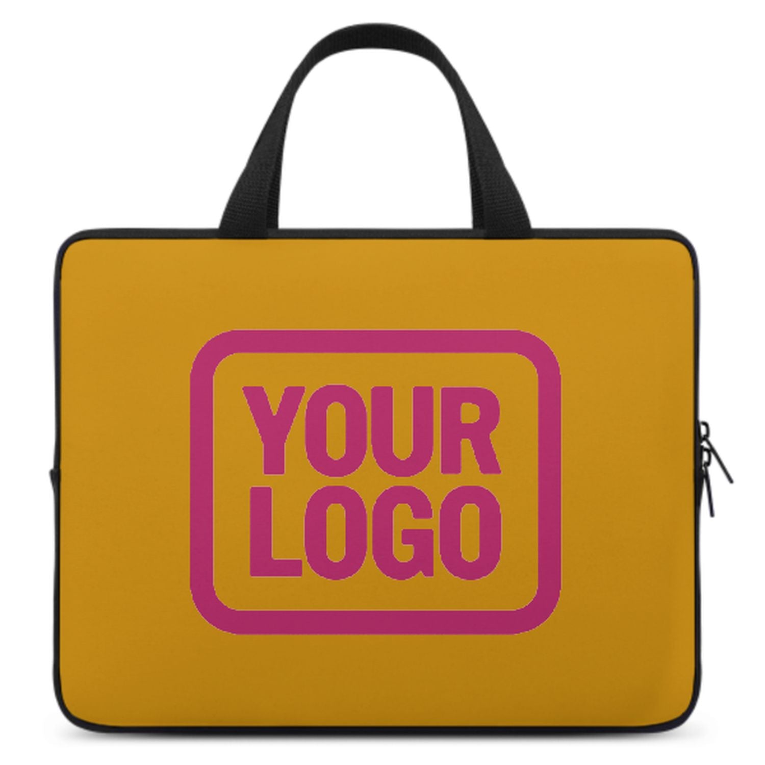 Borsa per laptop personalizzata gialla e rosa
