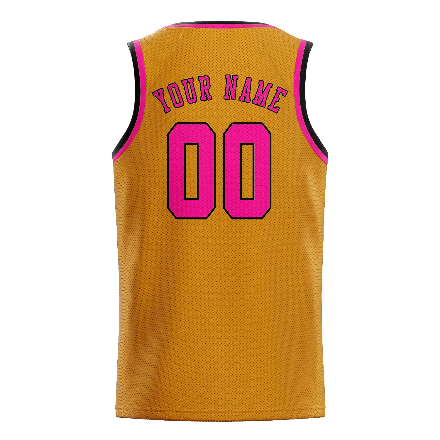 Benutzerdefiniertes Professionelles Gelb Rosarot Basketballtrikot