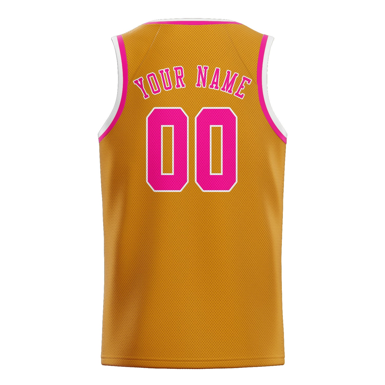 Benutzerdefiniertes Professionelles Gelb Rosarot Basketballtrikot