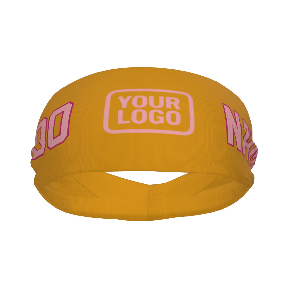 Maßgeschneidertes Gelb Rosa Sport Stirnband