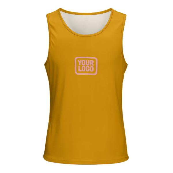 Maßgeschneidertes Gelb Rosa Herren Tanktop