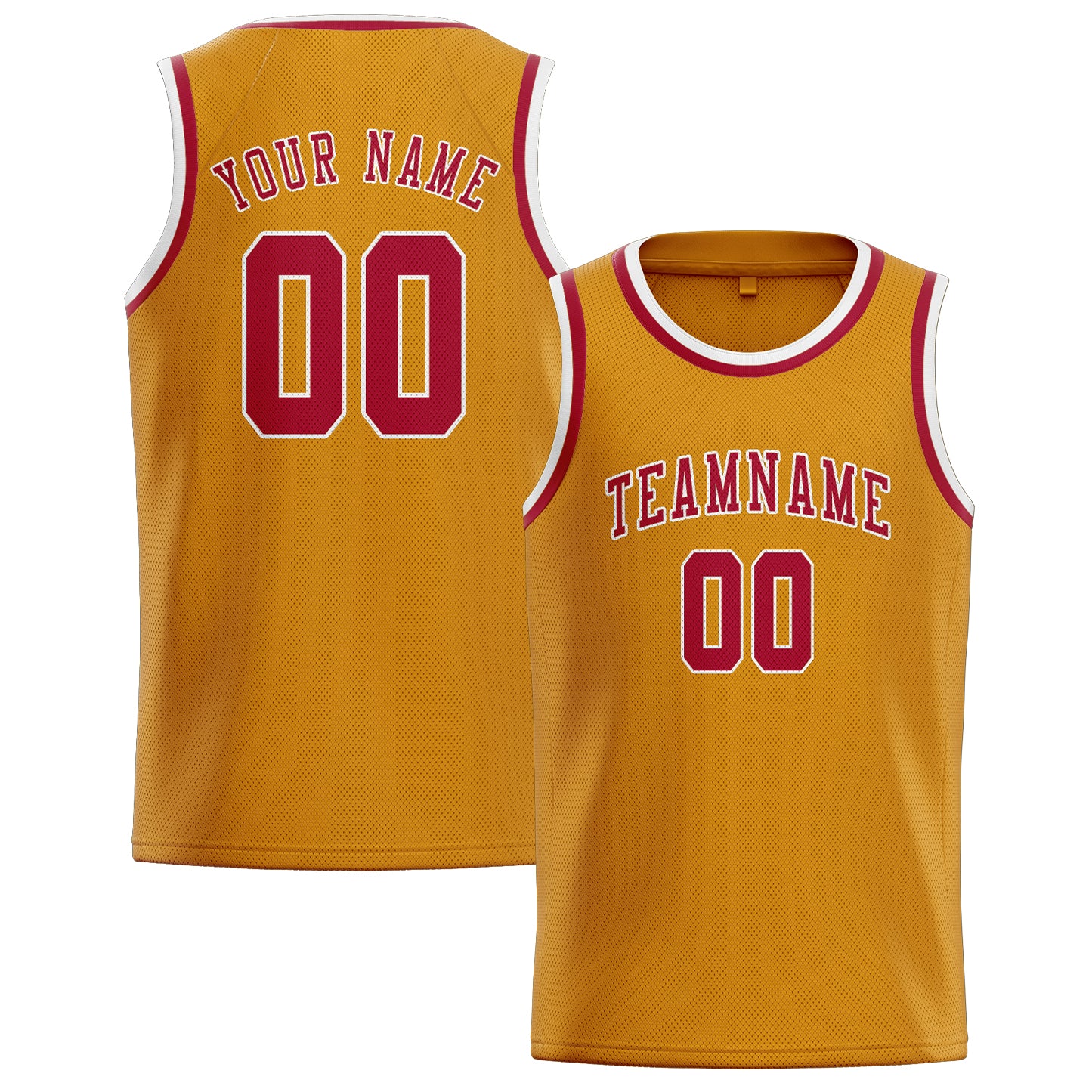 Benutzerdefiniertes Professionelles Gelb Rot Basketballtrikot