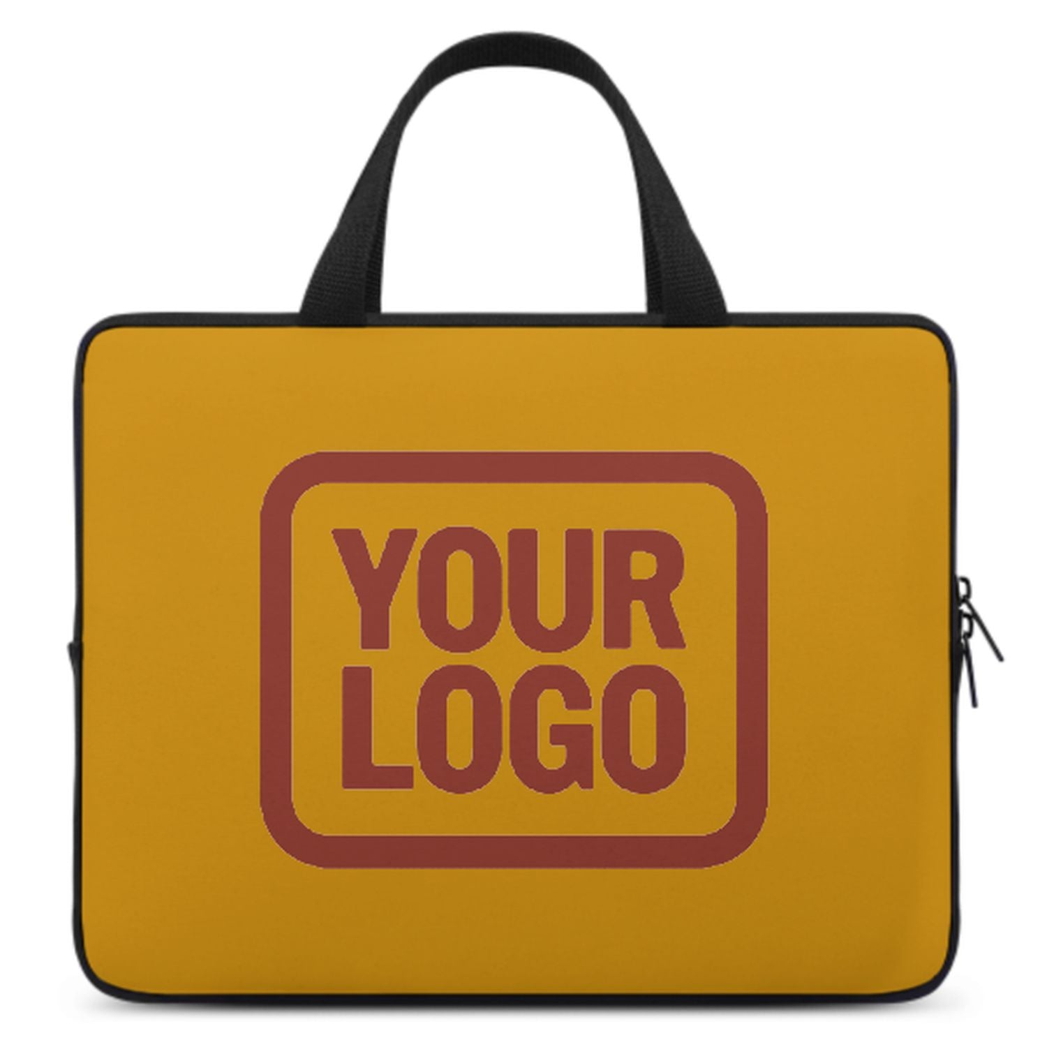Borsa per laptop personalizzata giallo corallo rosso