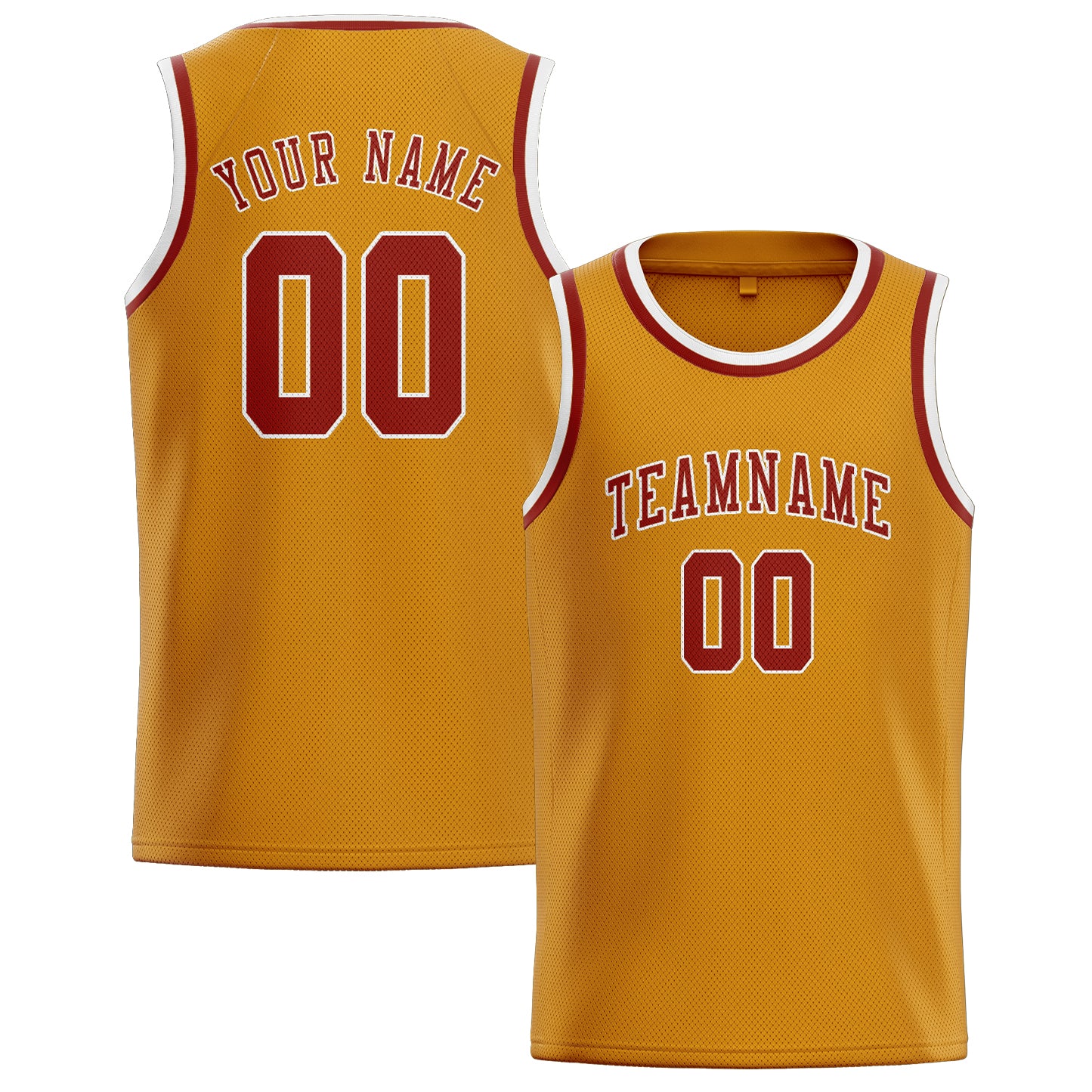Benutzerdefiniertes Professionelles Gelb Korallenrot Basketballtrikot