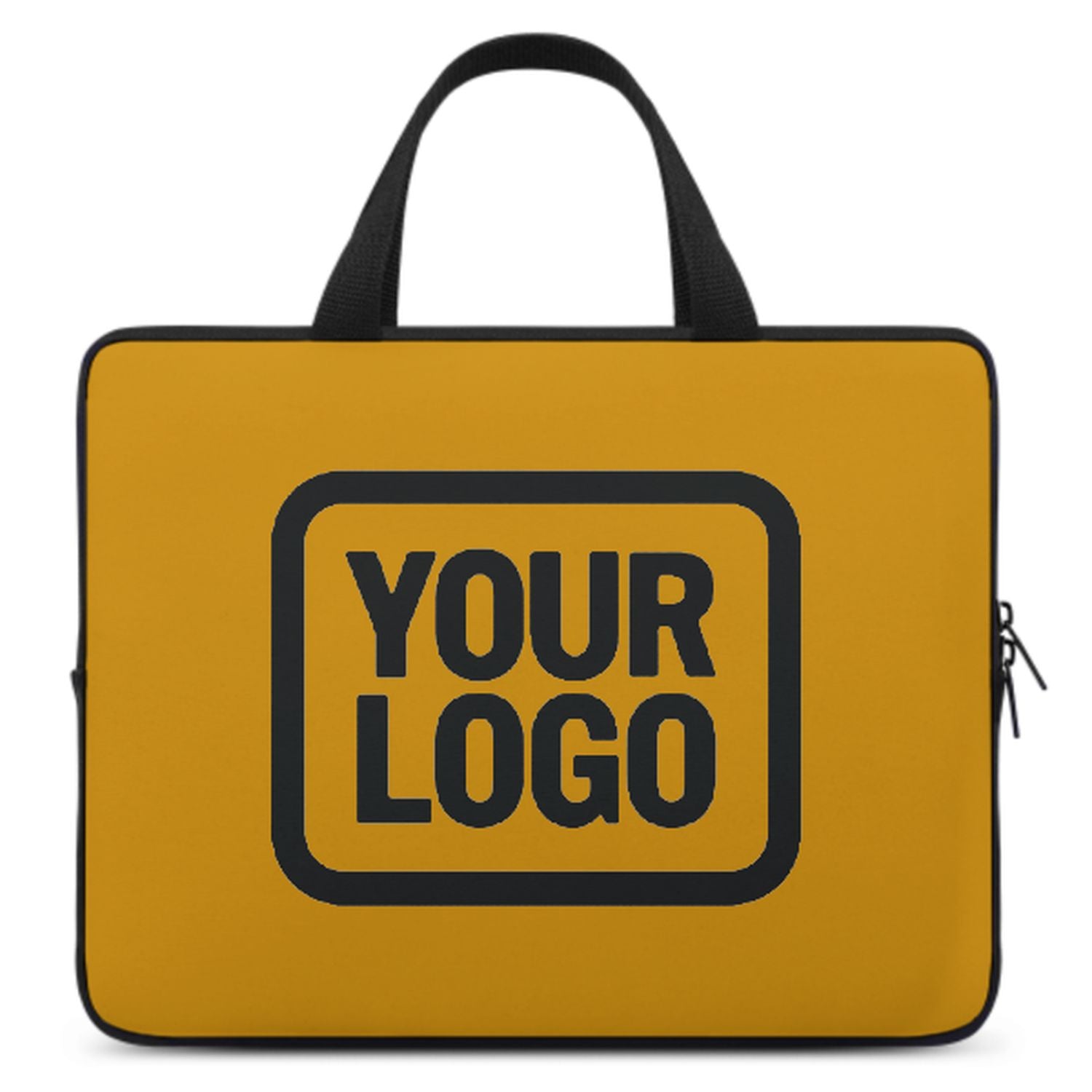 Borsa per laptop personalizzata gialla e nera