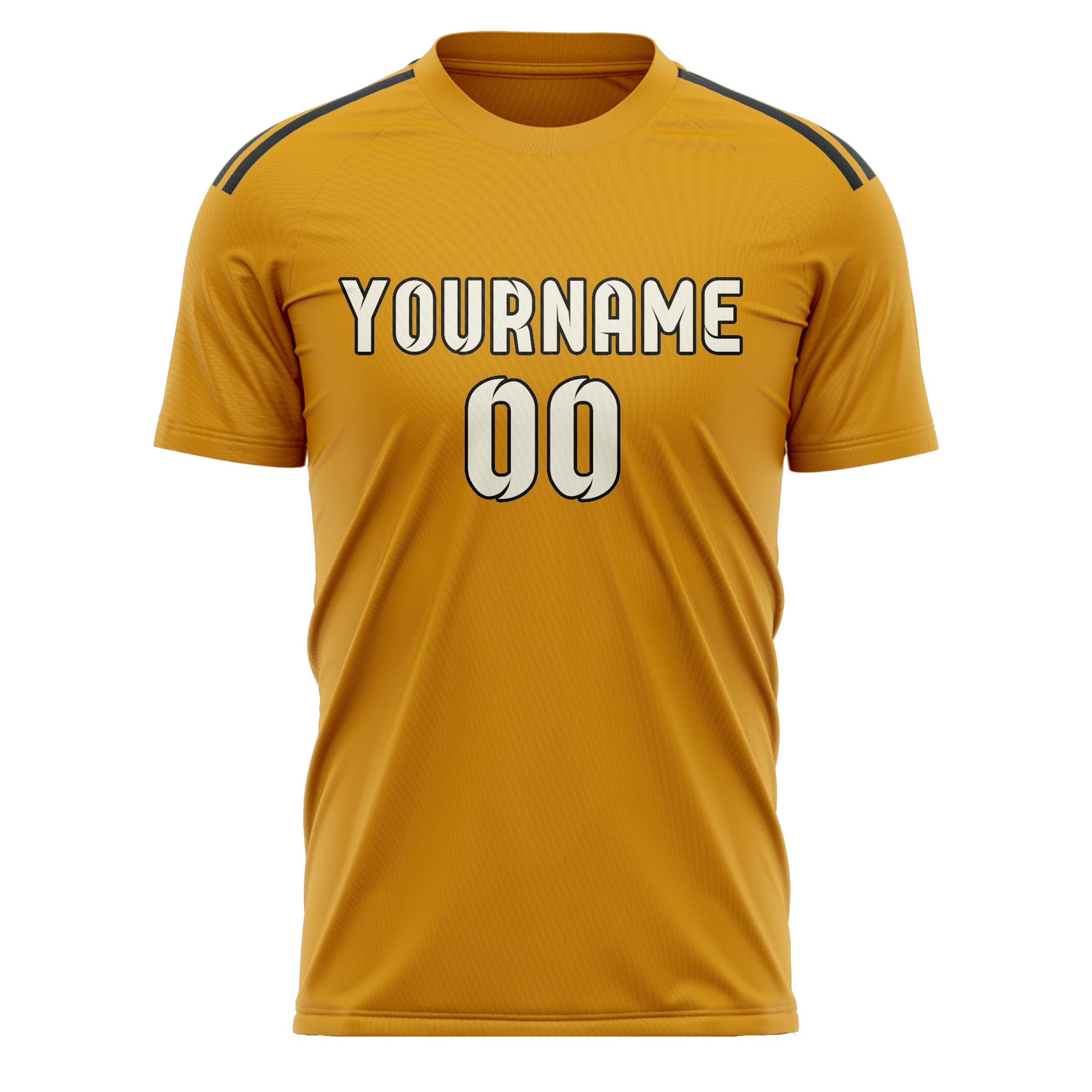 Benutzerdefiniertes Professionelles Gelb Beige Fußballtrikot