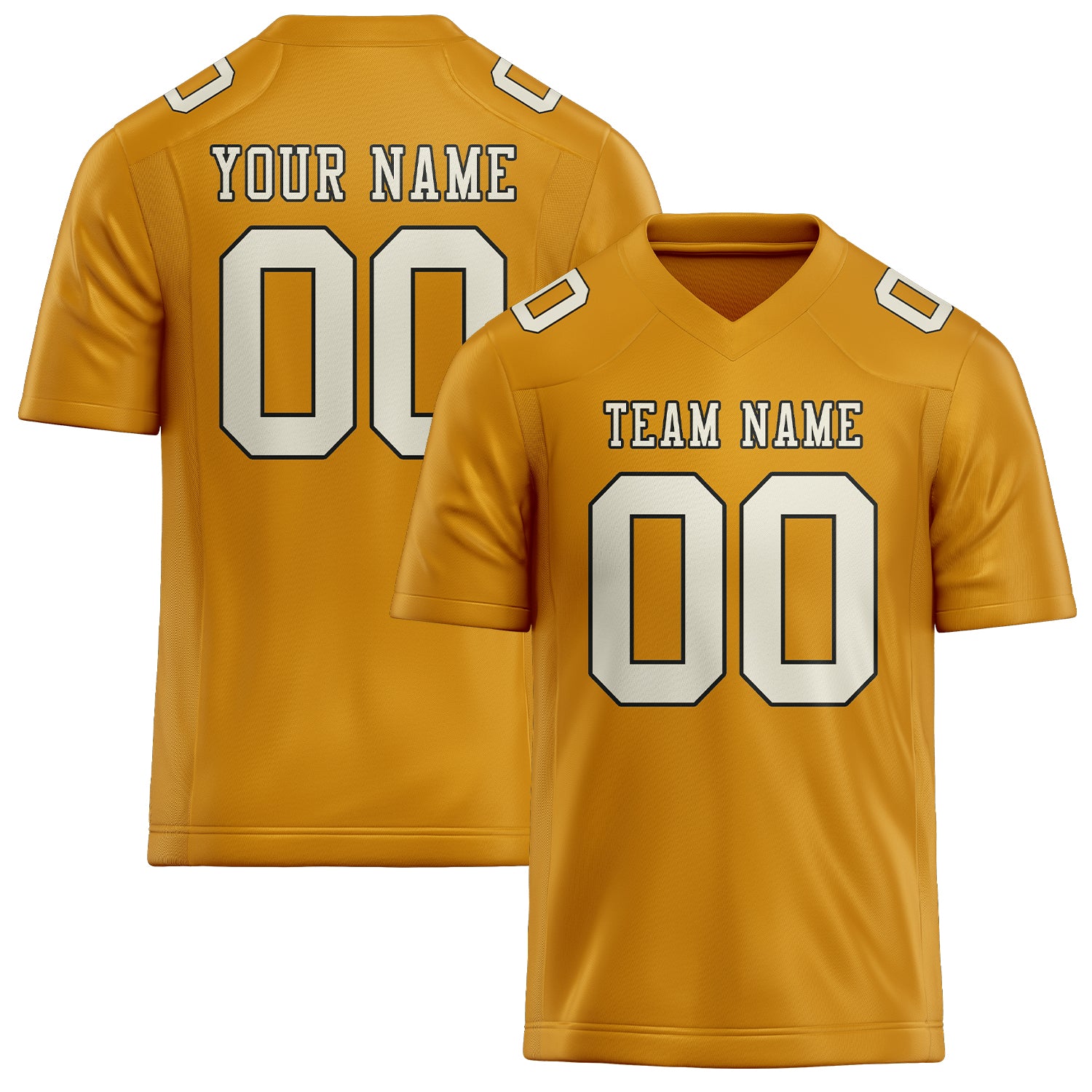 Maßgeschneidertes Professionelles Gelb Beige Rugbytrikot