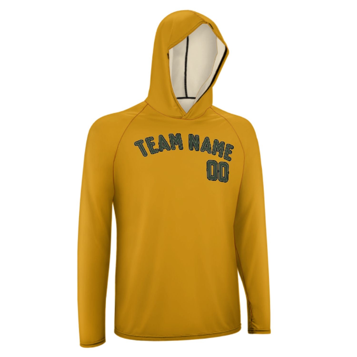 Na míru žluté jedle zelená UV-hoodie