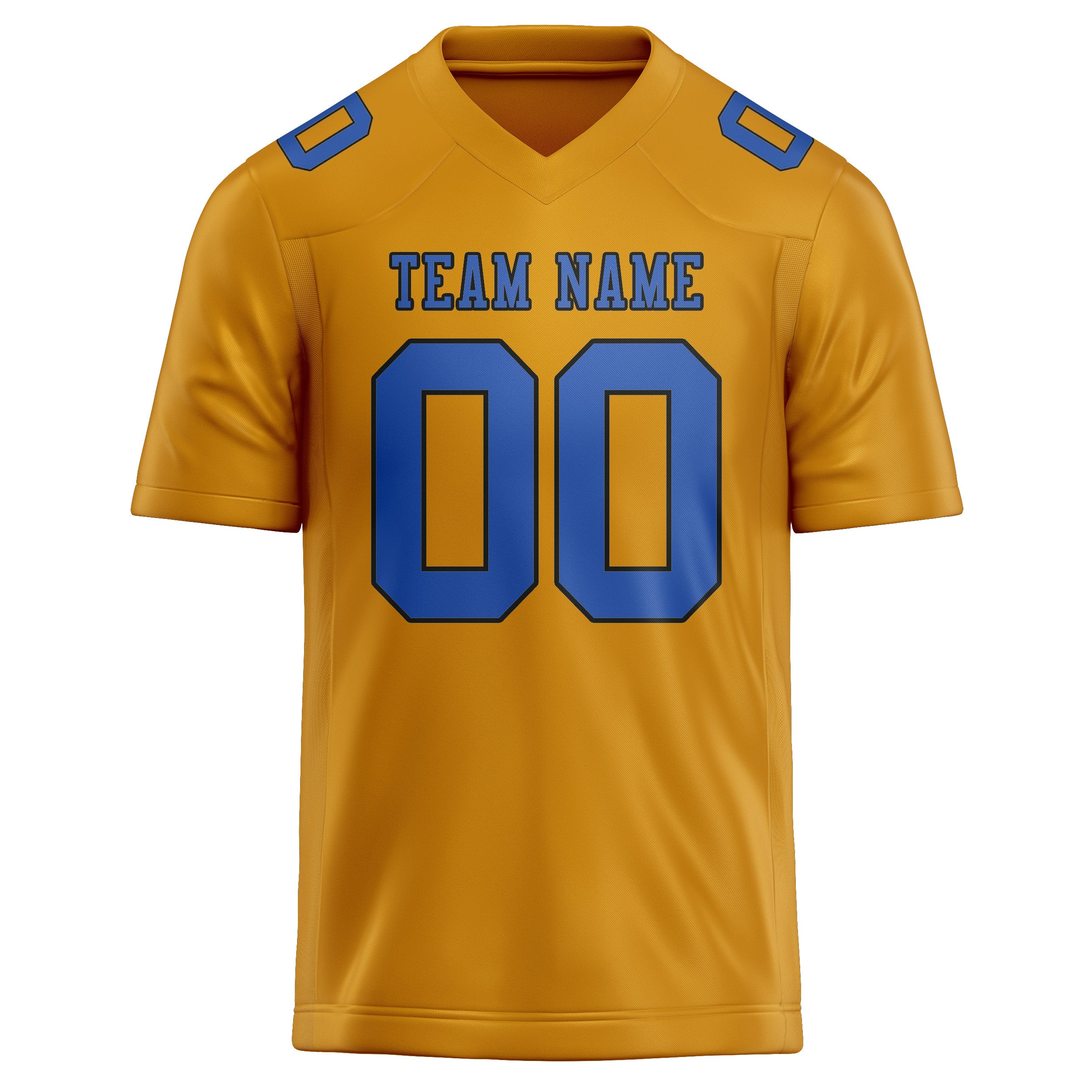 Maßgeschneidertes Professionelles Gelb Himmelblau Rugbytrikot