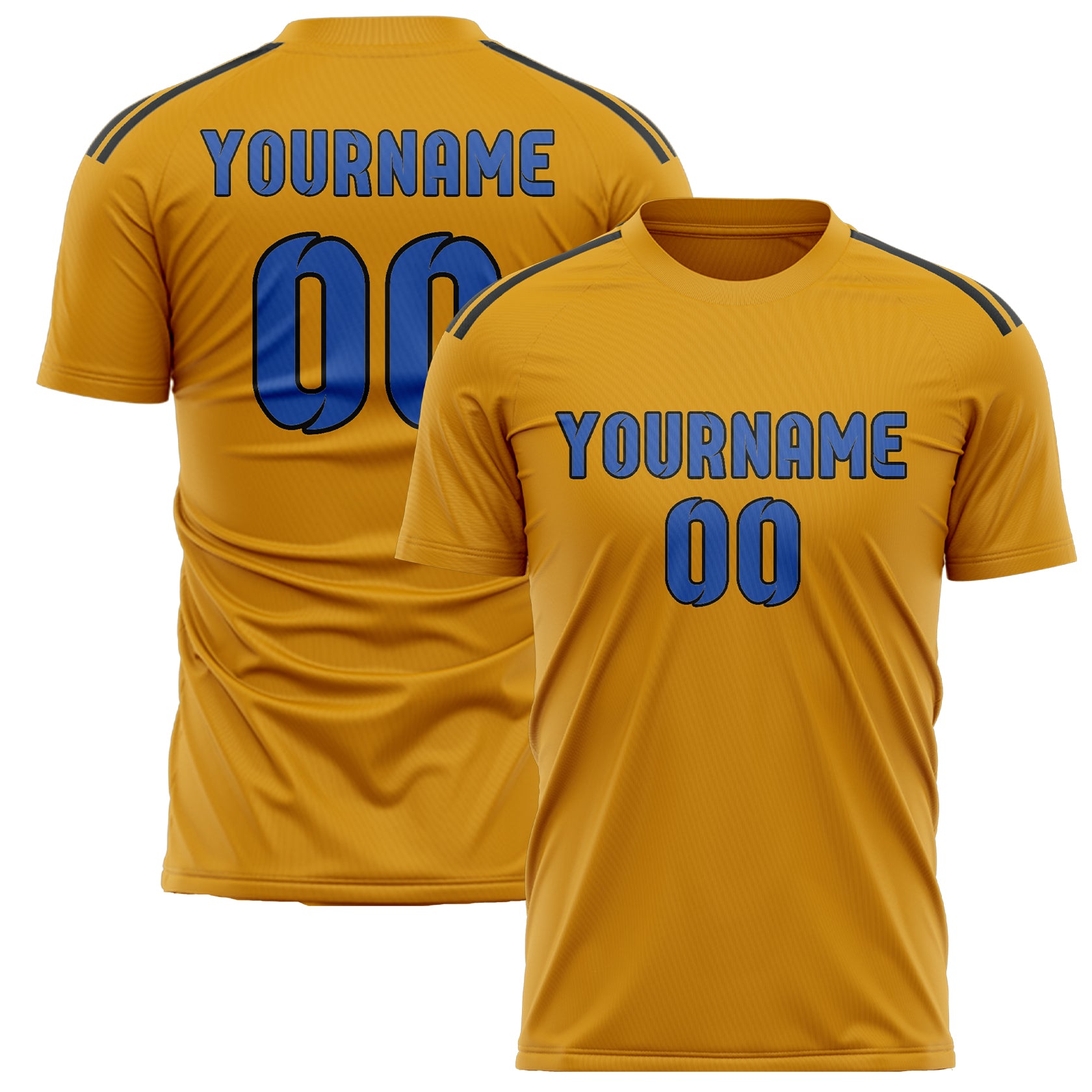 Benutzerdefiniertes Professionelles Gelb Himmelblau Fußballtrikot