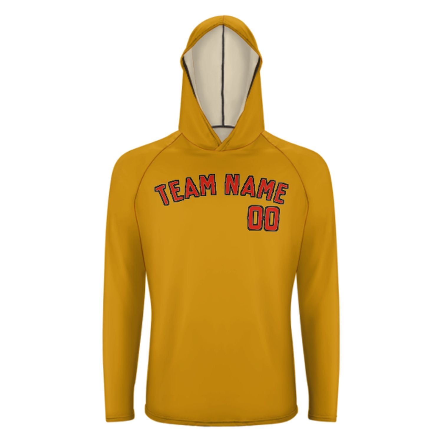 Na míru na míru na míru žluté oranžově červené UV-hoodie