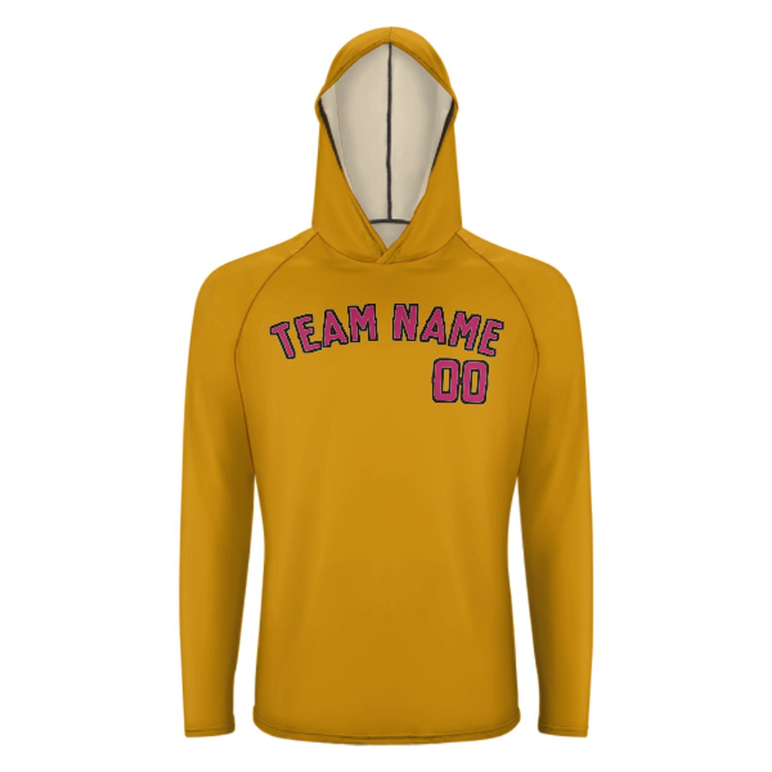 Na míru na míru na míru žlutá růžová UV-hoodie